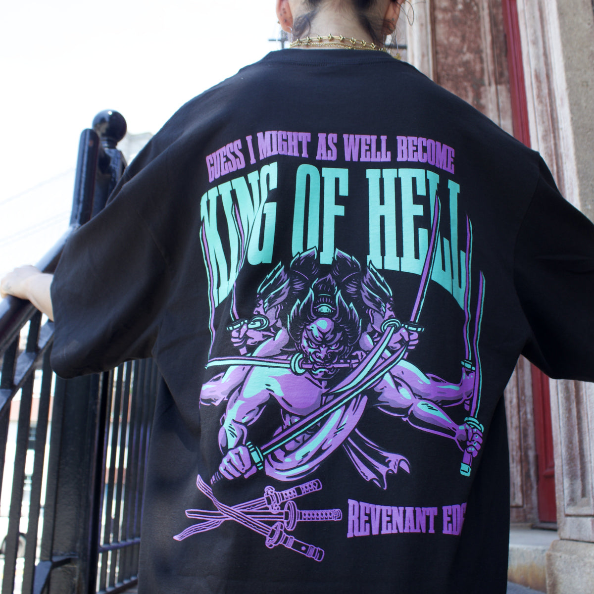 King of Hell Tee, worn